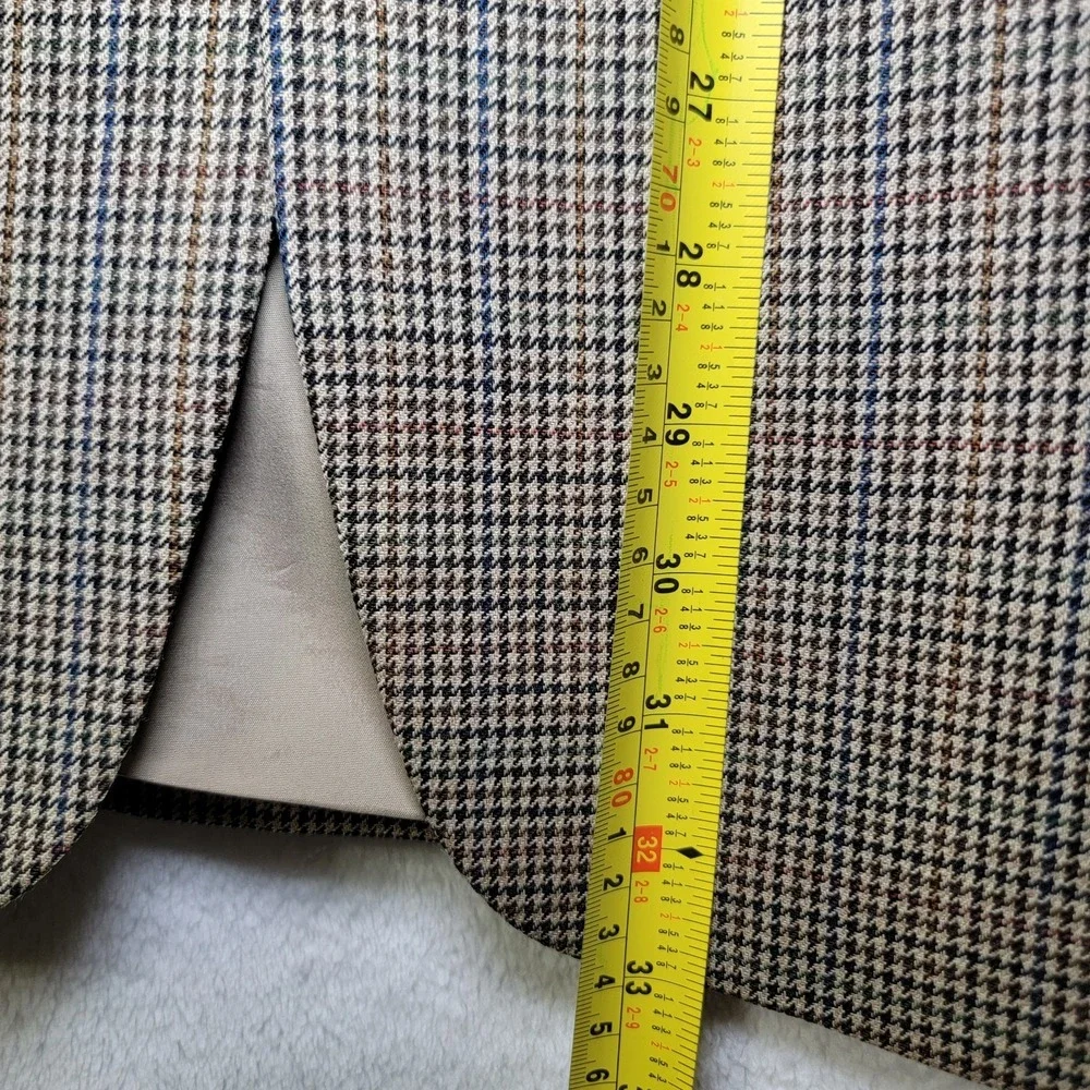 Vtg Lauren Ralph Lauren Blazer Men 44R Wool Sport Coat Tan Herringbone Tweed '98